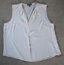 Primark Womens Cream Sleeveless Blouse Top. Size 20 46" bust x 28" long