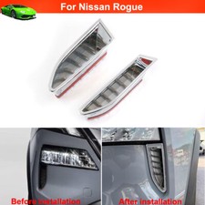 1pcs Chrome Front Headlight Molding Trim Cover for Nissan Rogue 2021-2024