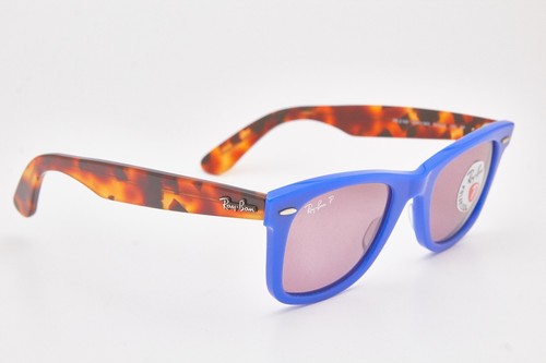 occhiali da sole RAY BAN WAYFARER 2140 polarized TORTOISE blue 👓Unisex - Foto 11 di 17