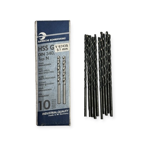 10 Forets HSS-G Longs 3,1mm – Acier, Alliages – Fabrication Allemande, Bbw