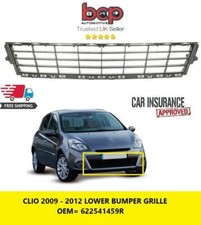 RENAULT CLIO 2009 - 2012 FRONT LOWER CENTRE BUMPER GRILLE 622541459R NEW 15" onl