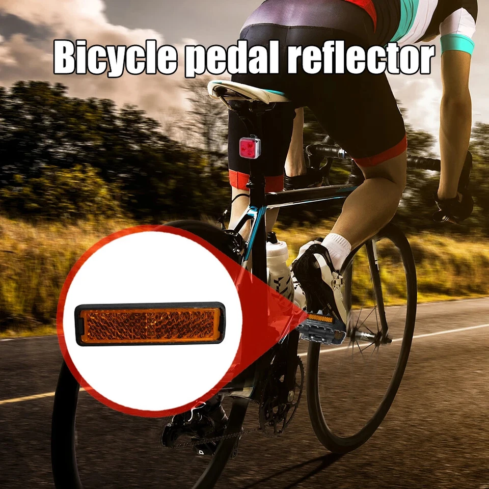 4X Reflector de Pedal de Bicicleta de Seguridad Montaña MTB Bicicleta de Carretera Reflector de Montar Nocturno Foto 2 de 4