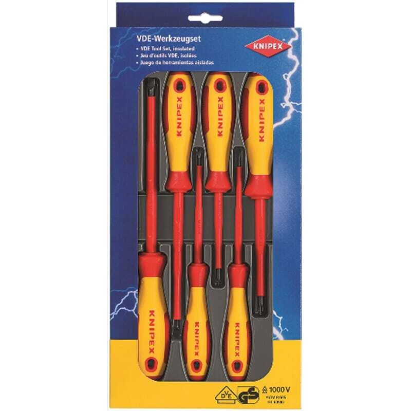 Knipex 00 20 12 V01 Schraubendreher-Set Schlitz/PH 6-teilig
