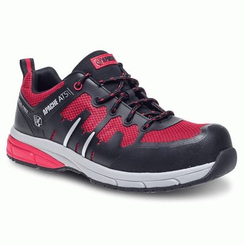 Apache Mallory S1P Red/Black Lightweight Non-Metallic Toe/Midsole Safety Trainer - Picture 4 of 4