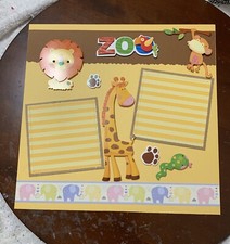 Zoo-12x12 premade scrapbook page