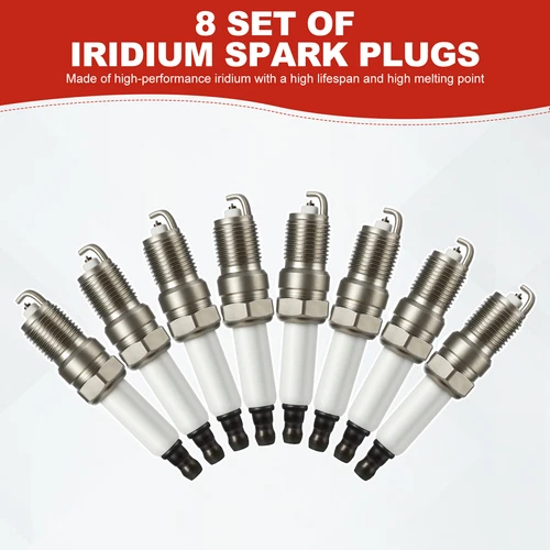 8* Square Ignition Coil+Spark Plug+Wire Kit For Chevy Silverado 1500 Tahoe GMC - Picture 14 of 24