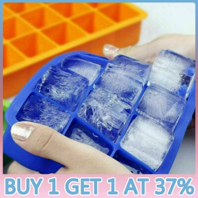 24 Grids Silicone Large Wax Ice Cube Tray Mould Giant Maker Square Juicy Mold