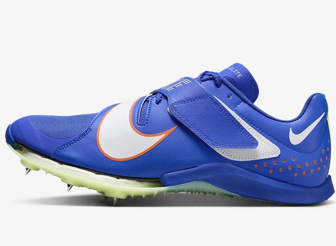 Size 9.5 Nike Air Zoom LJ Elite Track & Field Jumping Blue Spikes