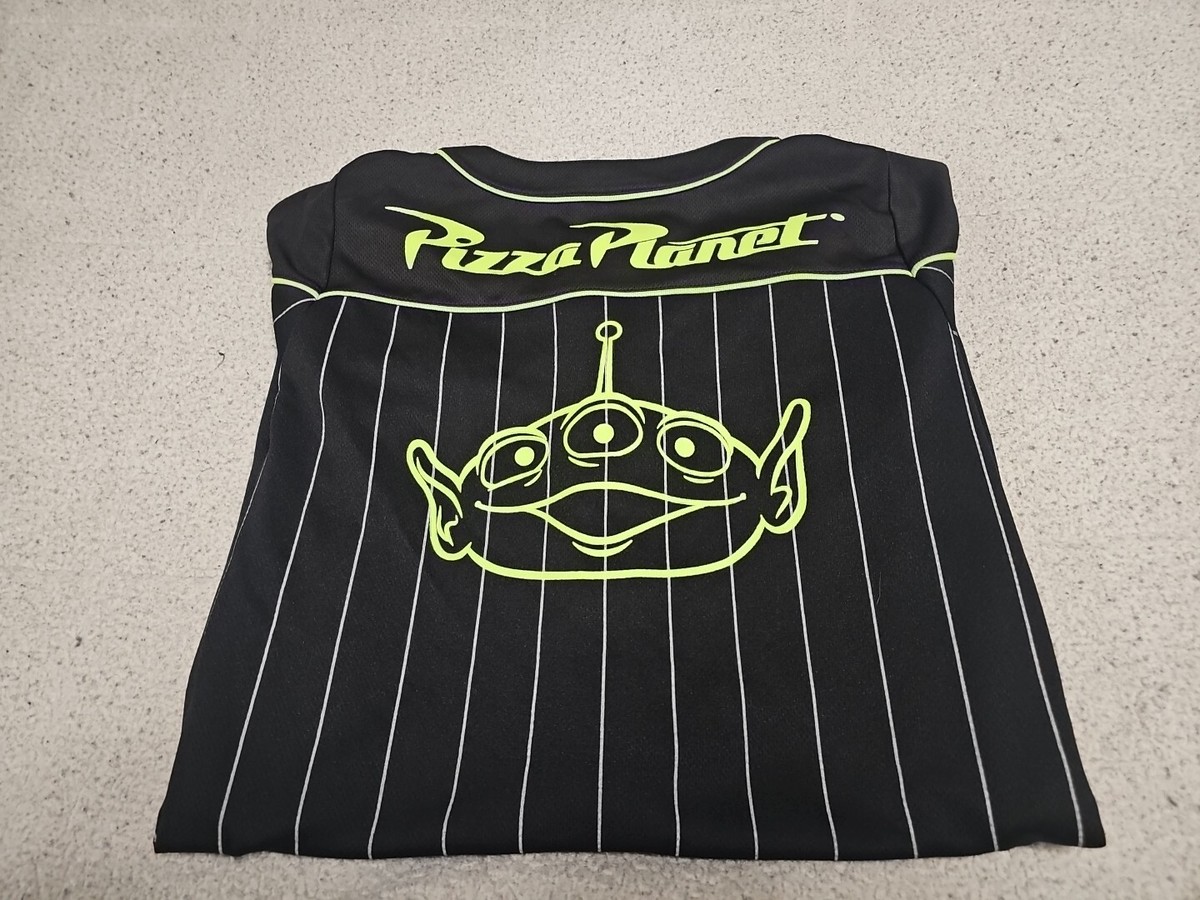 Disney Pixar Toy Story Pizza Planet Alien Baseball Jersey Dress SZ