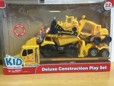 LIGHTS  SOUNDS 5 Vehicles 22 Piece Toy Deluxe Construction Play Set Ages 3 