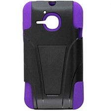 Funda de teléfono con soporte en Y para Alcatel One Touch Evolve púrpura/negro