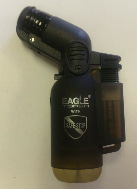 1 Eagle Angle Refillable Single Flame Jet Torch Lighter With Safe Stop