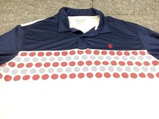 Izod Polo Shirt Mens Large White Performance Golf Ball Stretch Tennis