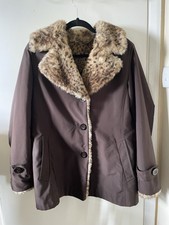 Trench Coat/boyfriend Blazer With Faux Fur Cheetah/leopard Print Lining