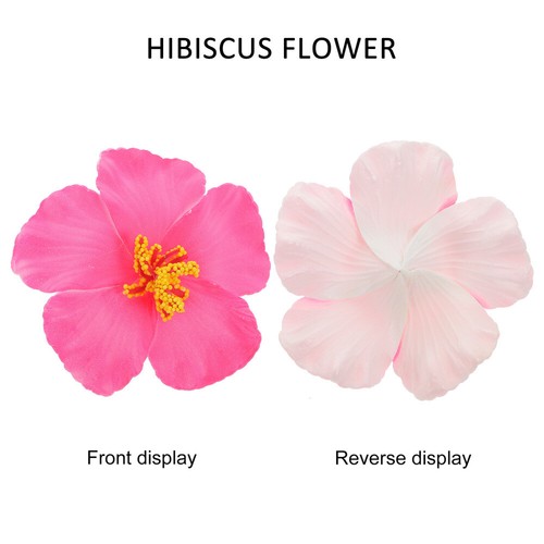 10 Stück Hibiskusblüten hübsch rosa unechte praktische Kunstblumen Wohndeko - Bild 9 von 12