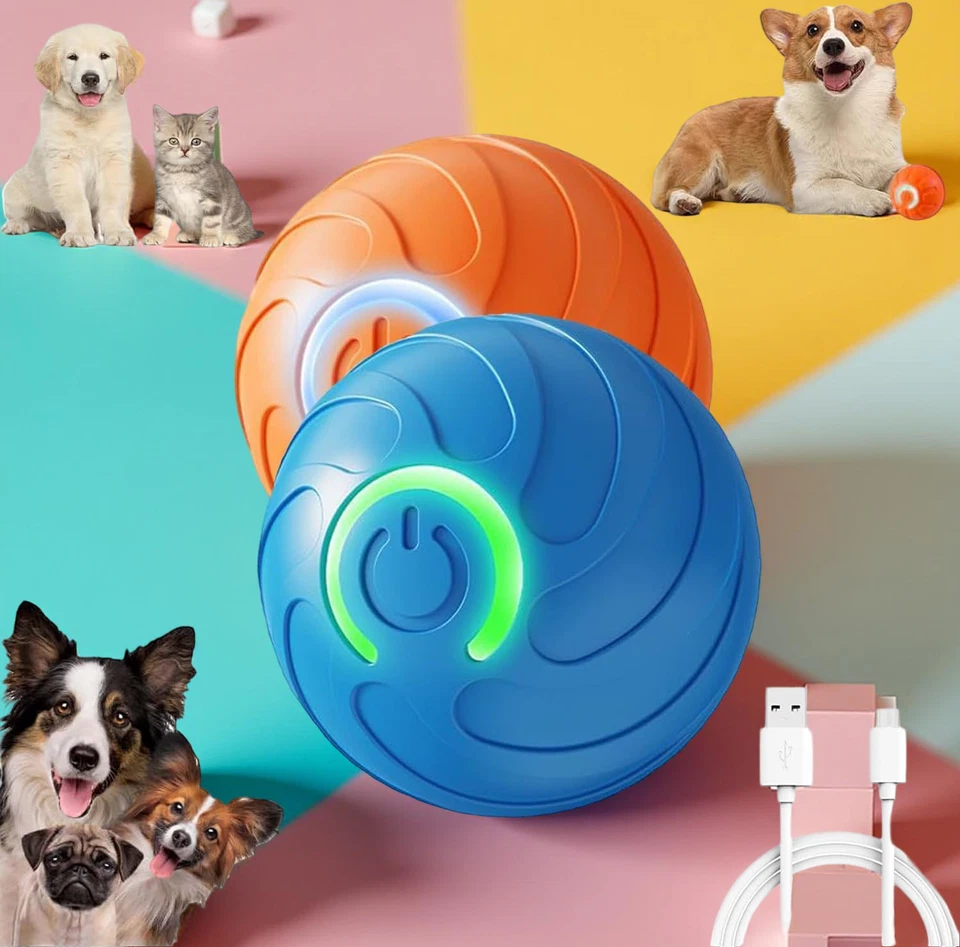Viral Bouncing Ball for Dogs Chewy Interactive Dog Toy Long Lasting USB Recharge - Image 2 of 4
