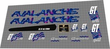 1989 GT AVALANCHE GREEN FRAME DECAL SET