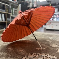 Japanese Umbrella Parasol Vtg Wagasa Bangasa Geisha Paper