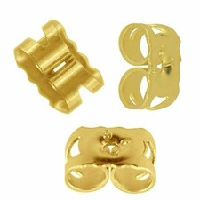 9ct Yellow Gold Earring Backs Scrolls Butterfly Scroll