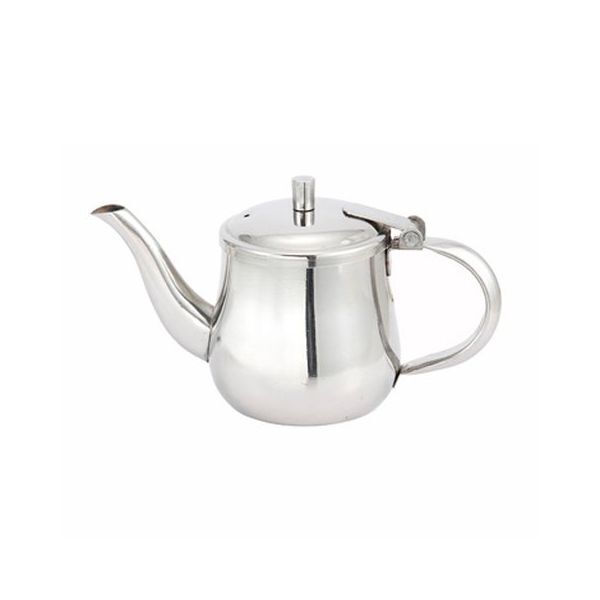 Winco GS-10 10 oz. Stainless Steel Gooseneck Teapot