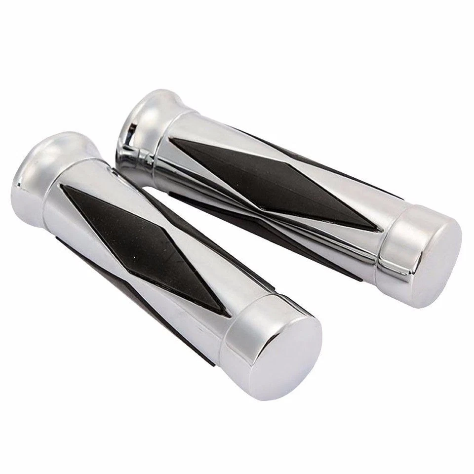 Empuñaduras cromadas de 1" 25 mm para Kawasaki Vulcan Honda Shadow VTX1800 VTX1300 Foto 3 de 4