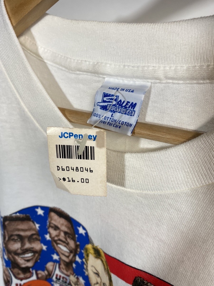 Vintage 1992 Salem Caricature Dream Team Olympic TShirt Deadstock