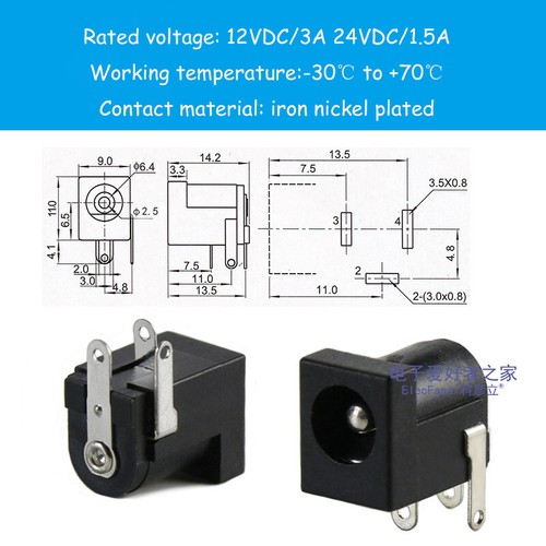 2.1x 5.5mm /2.5 x 5.5mm Male or Female Pair DC Power Plug Socket Jack Connector - Picture 4 of 25