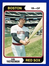 CARL YASTRZEMSKI red sox 1974 TOPPS #280 VG-EX NO CREASES