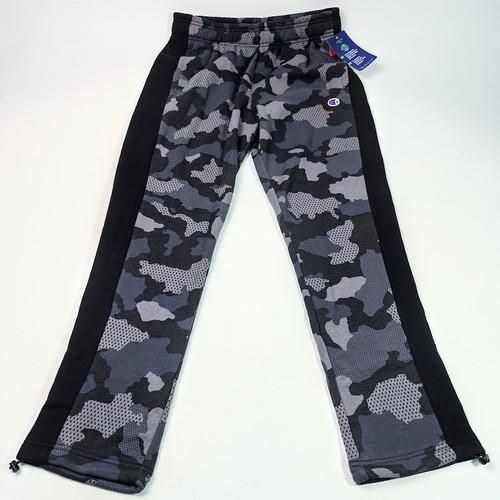 Champion Fleece Sweatpants - Men's M - Black/Grey Camo - Adjustable Hems - New - Picture 7 of 12