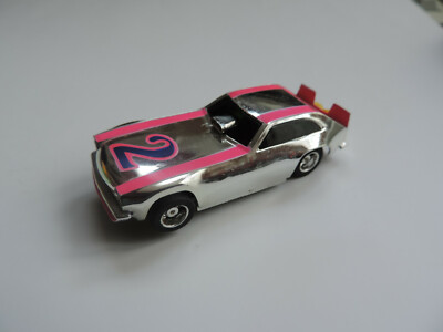 TYCO PINTO FUNNY CAR, chr/pnk/blu SUPERGLOW #2, HP2, neu, Faller Tomy AFX Aurora