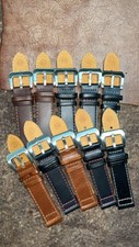 086 20mm Mixed size and Colour Leather Watch Strap 10pcs