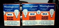 WESTINGHOUSE FLASHBULBS: M2 White Bulbs: 15 Bulbs: Pocket Size Box: Camera Acces