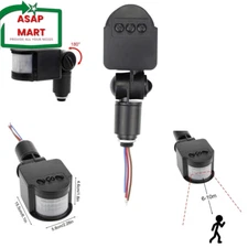 Hiletgo Outdoor PIR DC 12V Automatic Infrared PIR Motion Sensor Switch for LED F