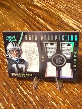 2015 Black Gold Devin Funchess Prospecting Quad White RC Tag Patch Prime /10