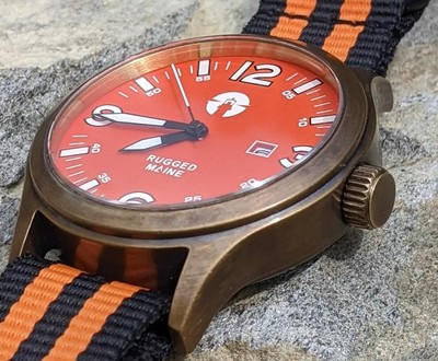 Patina Grade Brass, Military Field watch, Japan Seiko mvt, Burnt