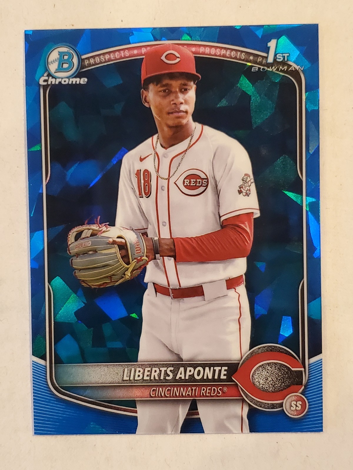 LIBERTS APONTE 2025 Bowman Chrome Sapphire 1st #BCP-174 Reds