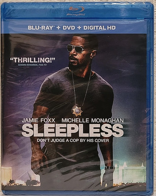 Sleepless (Blu-ray + DVD, 2017) Jamie Foxx, Michelle Monaghan - New, Sealed!