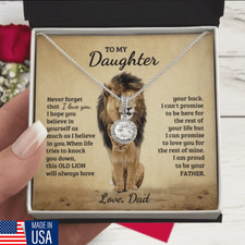 To My Daughter Gifts from Dad Necklace for Daughter Christmas Present Birthday