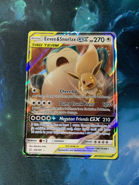 Eevee & Snorlax GX #120 (Team Up (2019))