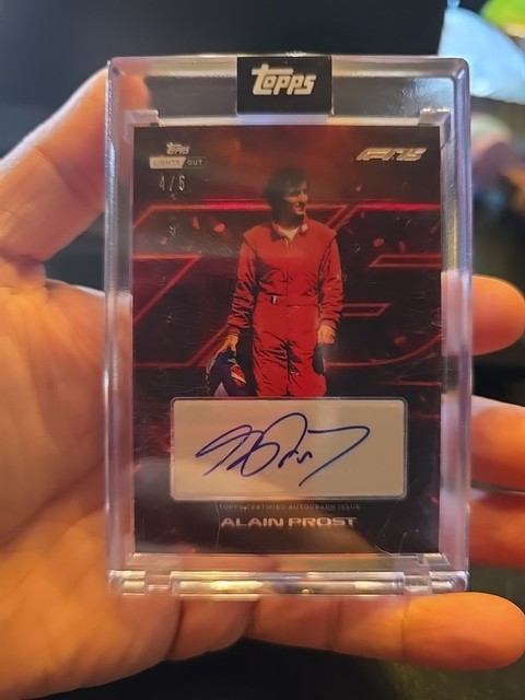 2025 Topps Lights Out Formula 1 F1 75th Alain Prost Red AUTOGRAPH /5 Sealed