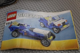 LEGO (6913) CREATOR 3 In 1: Blue Roadster, Used, 100% Complete W/Manuals, No Box