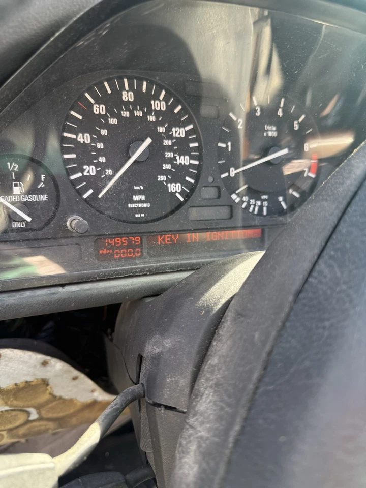 1987-1992 BMW E32 E34 5 7 серии приборной панели спидометр приборной панели проверен - Изображение 2 из 4