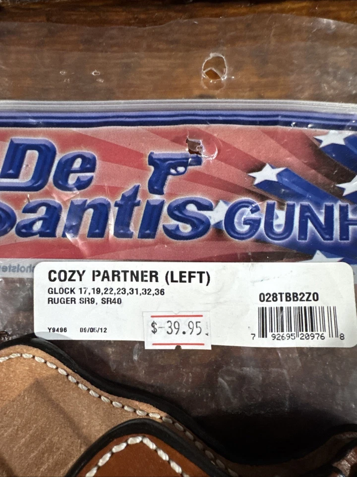 Desantis Cozy Partner Brown Leather IWB Holster For GLOCK G17 G22 G31 - Image 2 of 4