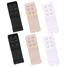6 Pcs Women's Bra extenders/3 Hooks Bra Extension 2 Hooks