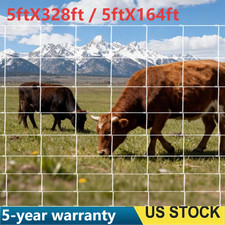 Farm Fence 5ft x 328ft 164ft Heavy Duty Galvanized Cattle