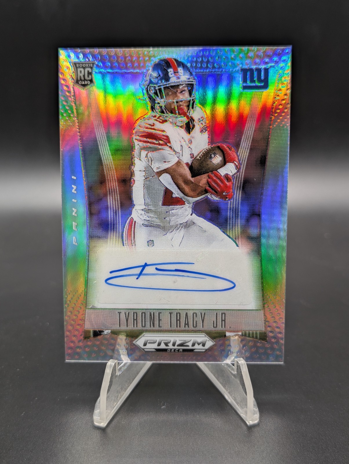 Tyrone Tracy Jr. 2024 Panini Prizm Deca Rookie Autograph Silver RC Auto