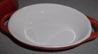 Crock Pot Stoneware Mini Casseroles Set of 2 Red Round 9.6 oz & Oval 6.7 oz NEW — photo 3