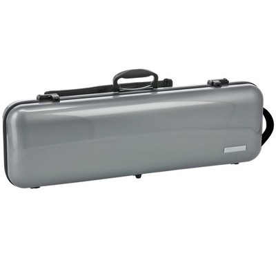 GEWA Violin Case, Air 2.1, Oblong, 4/4, Metallic Silver/Black, High Gloss