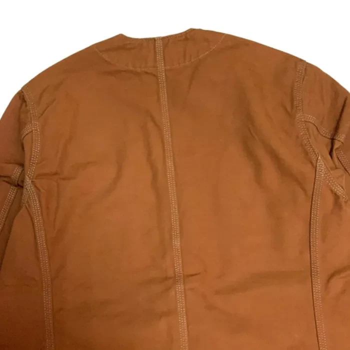 IRON HEART IHJ-159 Duck Collarless Chore Jacket Brown XS-L Made in