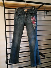Route 66 Girls Bootcut Jeans Embroidered Butterflies Size 14